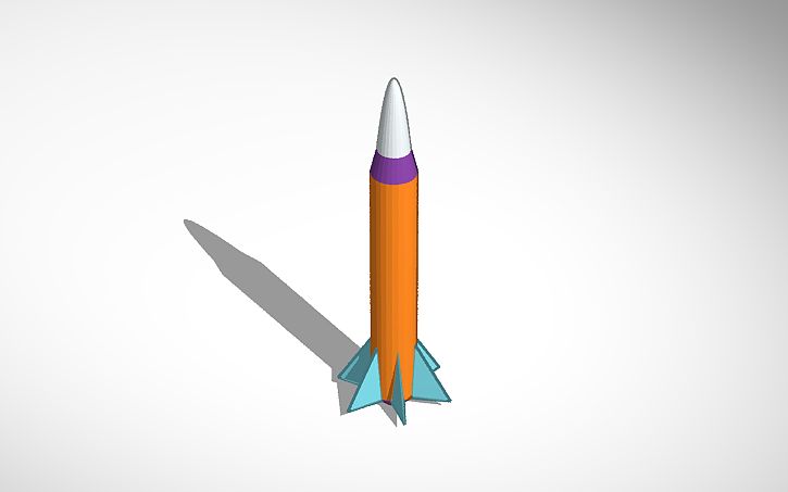 3D design roket - Tinkercad