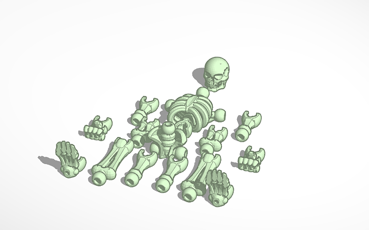 Skeleton Build Inventor 3D design Skeleton action figure - Tinkercad
