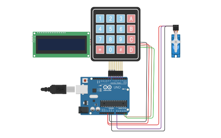 Circuit design KEYPAD - Tinkercad