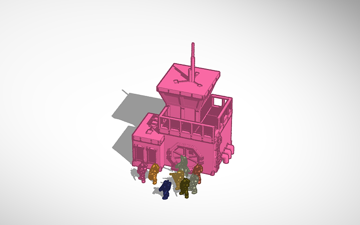 3D design Operation Post and Sicaran Squad Warhammer 40k - Tinkercad