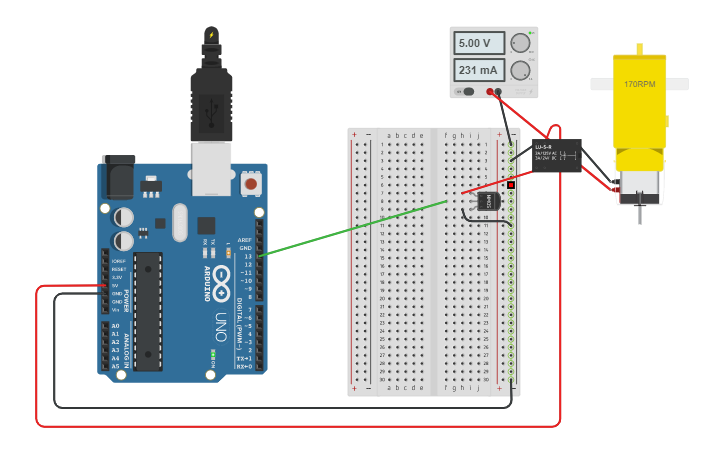 Relay Module In Tinkercad Circuit design Relay Circuit - Tinkercad