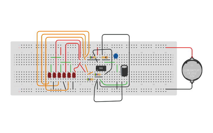 Circuit design My 555 timer circuit - Tinkercad