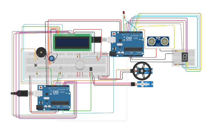 Circuit design Smart Safety and Monitoring System - Tinkercad