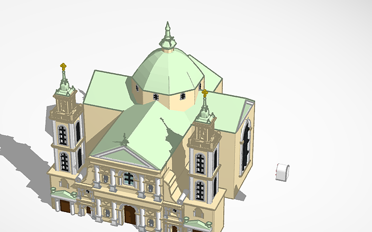 3D design Baroque church - Tinkercad