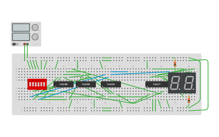 Circuit design Multiplication - Tinkercad