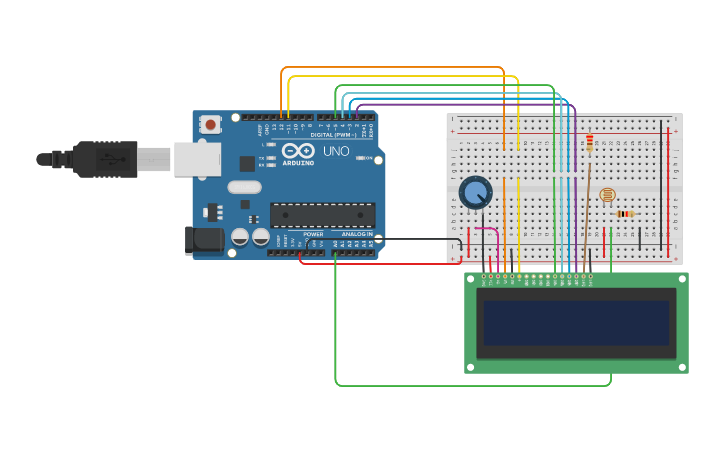Circuit design Light Sensor - Tinkercad
