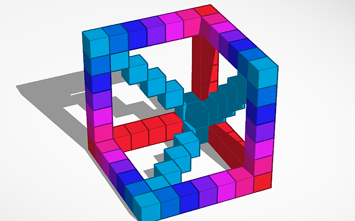 3D design Cube cube illusion - Tinkercad
