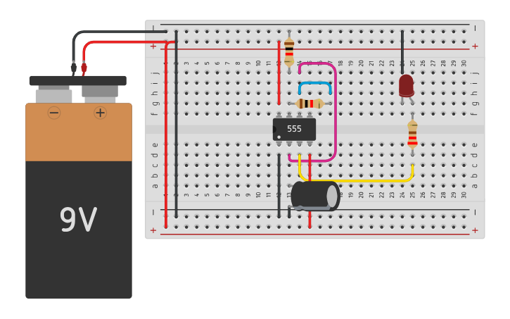 Circuit design CI N555 - Tinkercad