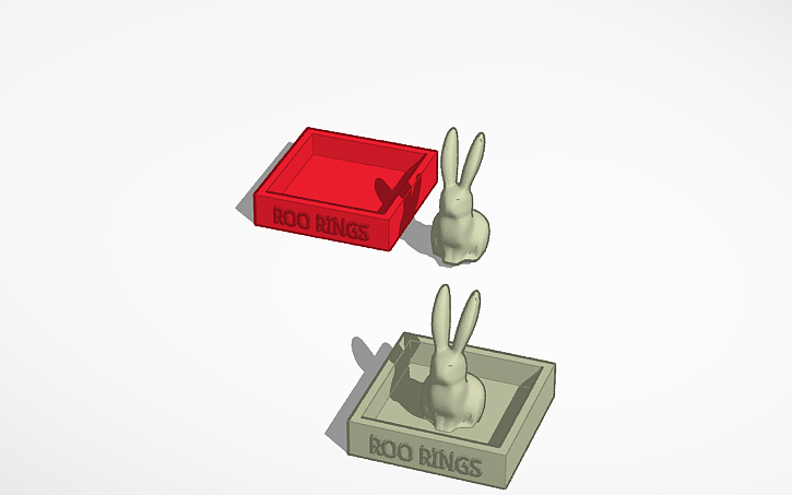 3D design Rabbit ring box - Tinkercad