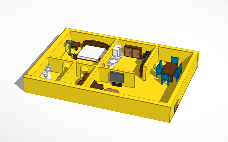 3D design Math Project (Geometric House) - Tinkercad