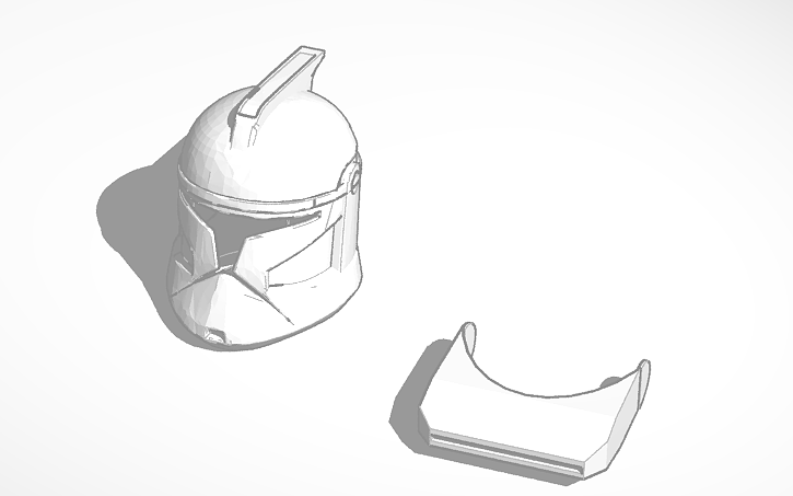 3D design clone trooper helmet - Tinkercad