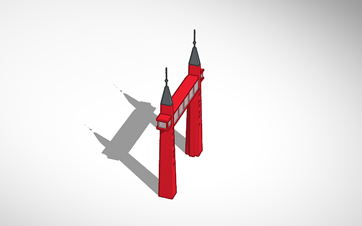3D design drawbridge - Tinkercad