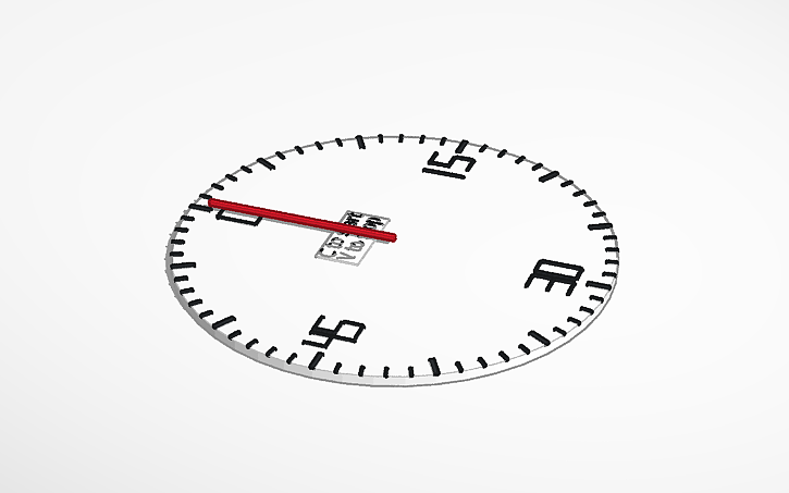 3D design One minute timer - Tinkercad