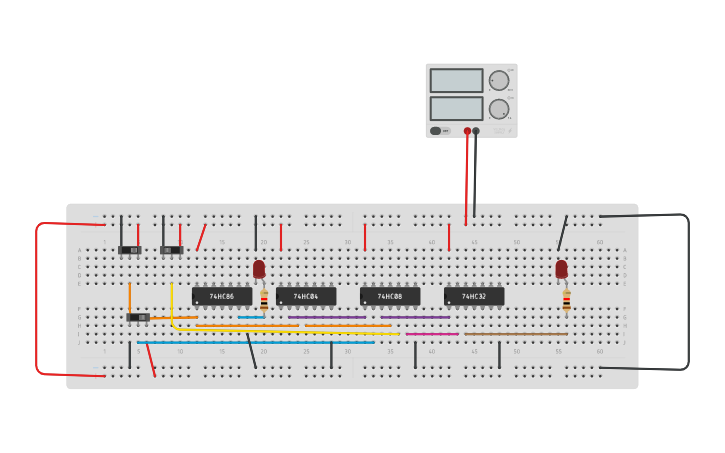 Circuit design Full Subtractor Using Logic Gates - Tinkercad