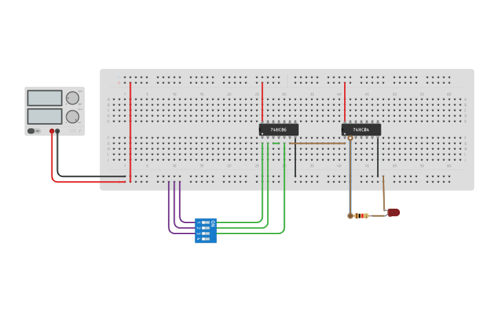 Circuit Design Odd Parity Generator Tinkercad