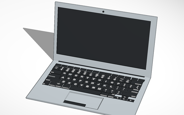 Launch Computer Cad Model 3D design laptop computer model - Tinkercad