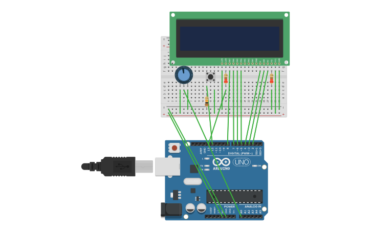 Circuit design lcd - Tinkercad
