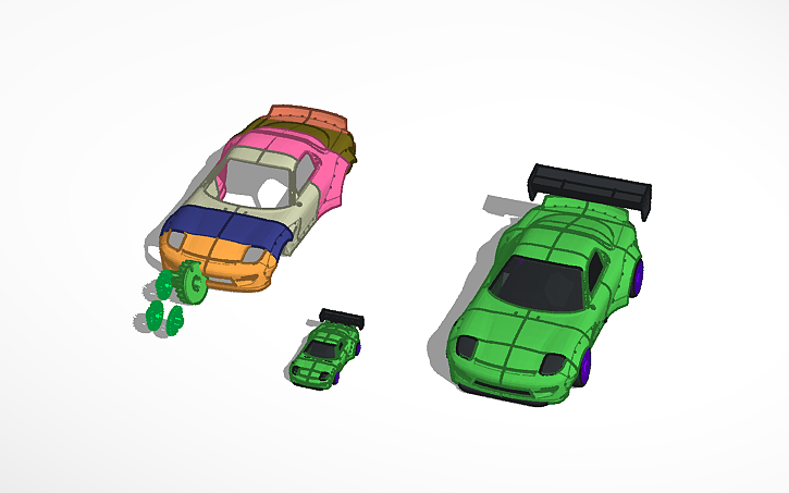 3D design mazda RX7 custom mazda rx 7 - Tinkercad
