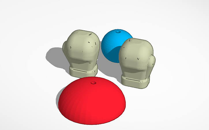 3D design boxing finger (need spring) - Tinkercad