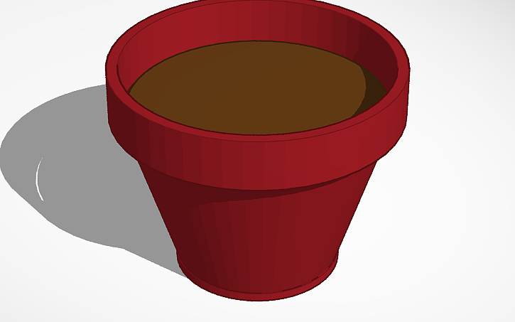 3D design flower pot - Tinkercad