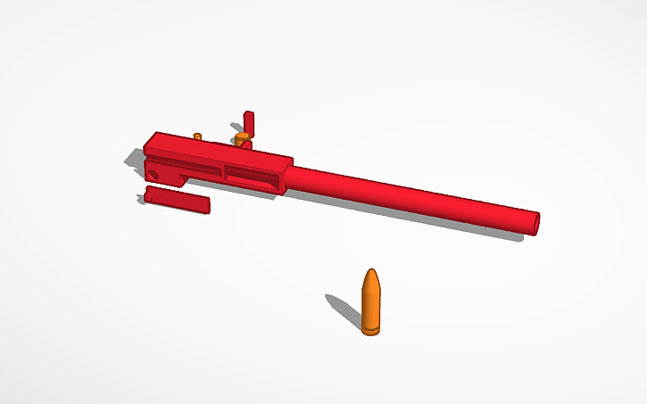 3D design M115 Howitzer - Tinkercad