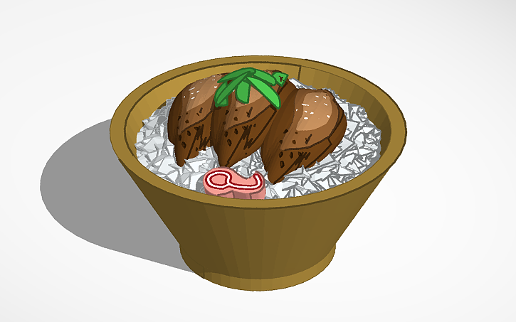 3D design TOTK RecipeRequests 2: Meat and rice bowl - Tinkercad