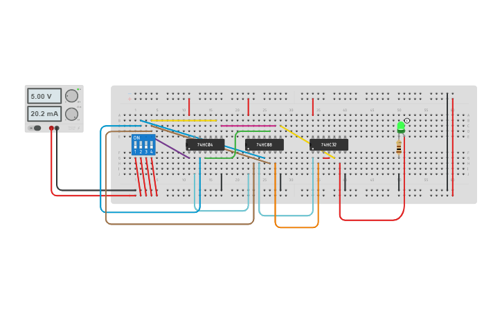 Circuit design K MAP - Tinkercad