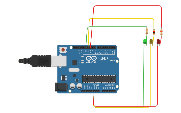 Circuit design Arduino LED - Tinkercad