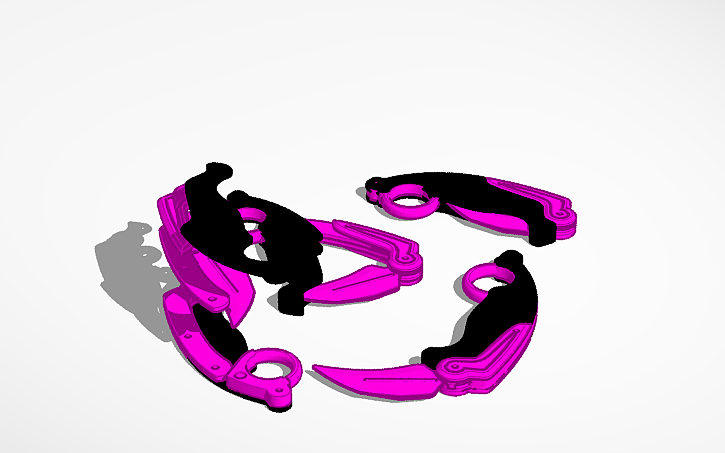 3D design karambit fidget toy - Tinkercad