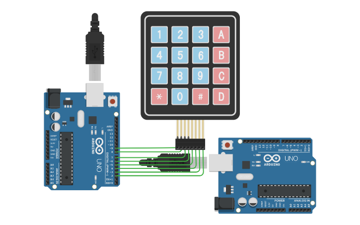Circuit design KeyPad - Tinkercad