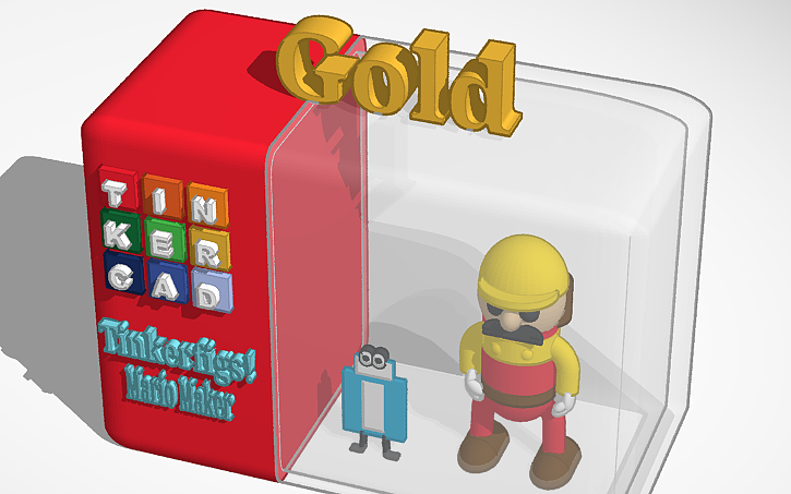 3D design Gold Tinkerfig (Mario Maker) - Tinkercad