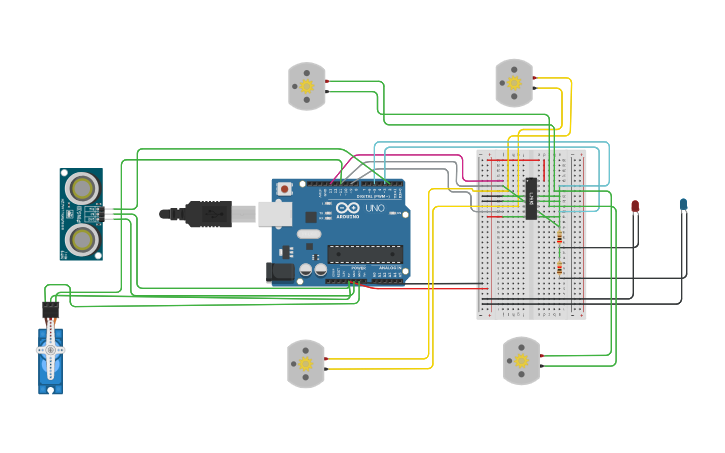 Driving Simulator Using Arduino Circuit design Arduino Car simulator - Tinkercad