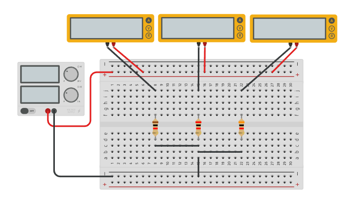 Circuit design Parallel_CDR_higher_resistance_lower_current - Tinkercad
