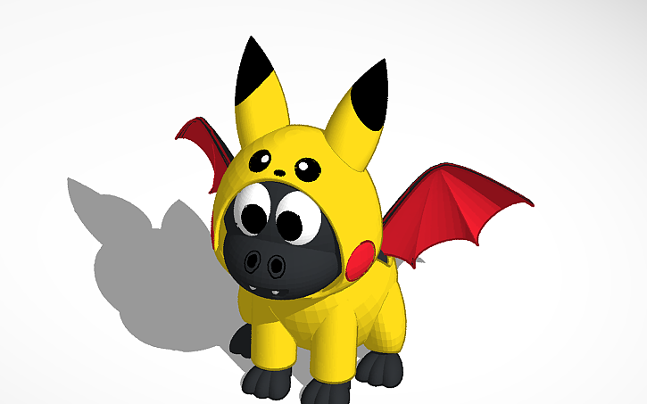 3D design Bat Smol in a Pikachu Onesie - Tinkercad
