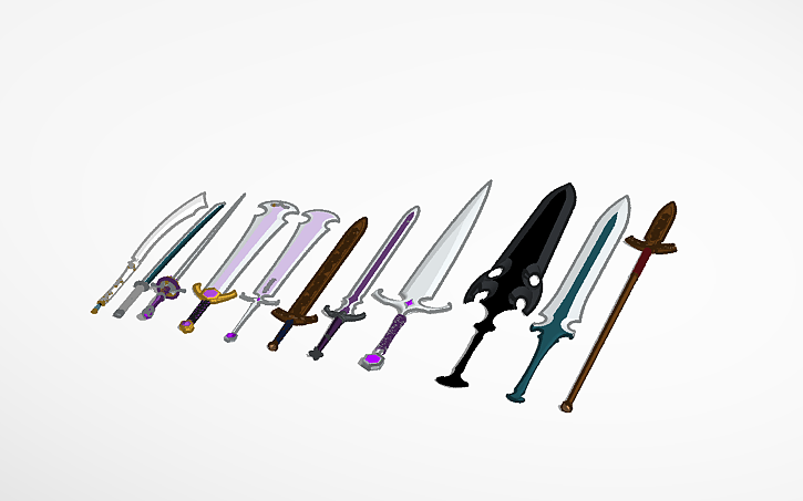 3D design Anti-Magic Blades - Tinkercad