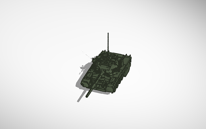 3D design T-80U Main Battle Tank || Soviet WWII Tank - Tinkercad