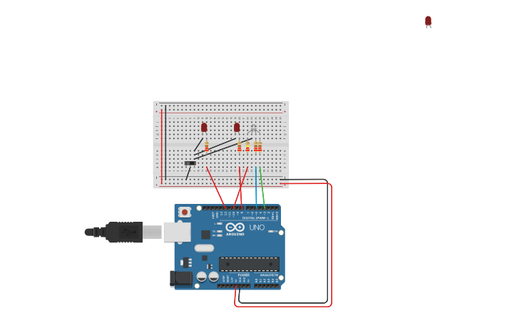 Circuit design Blinking Led - Tinkercad