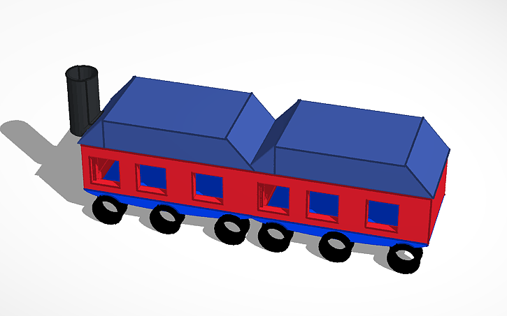 3D design toy train - Tinkercad