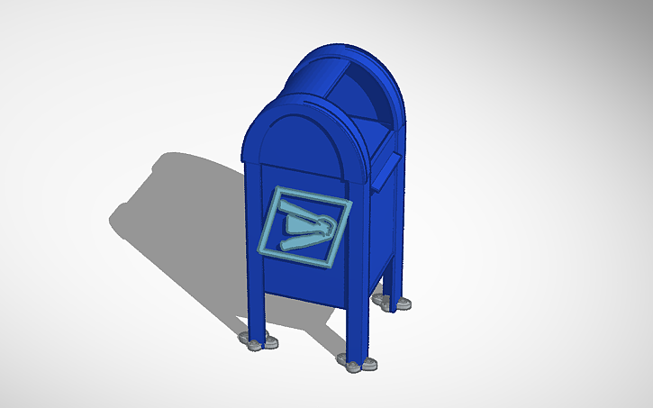 3D design mail box (version 2) - Tinkercad