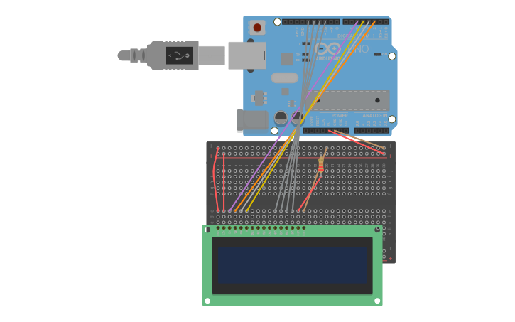 Circuit design lcd - Tinkercad