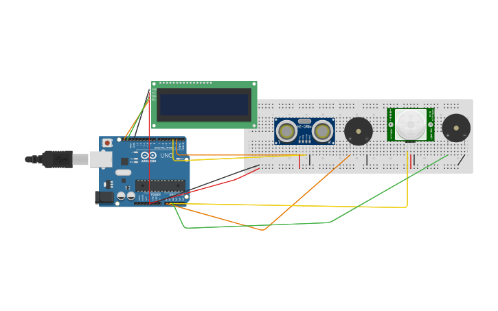 Circuit design radar system - Tinkercad