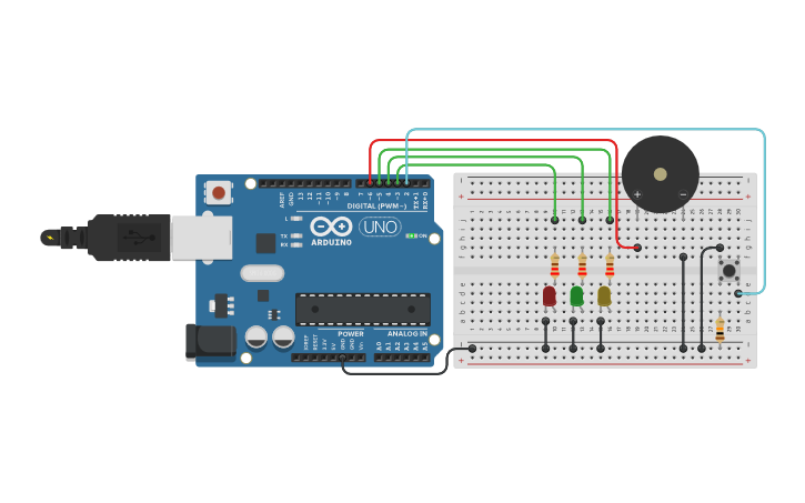 Circuit design Microcontroller Lab-3 - Tinkercad