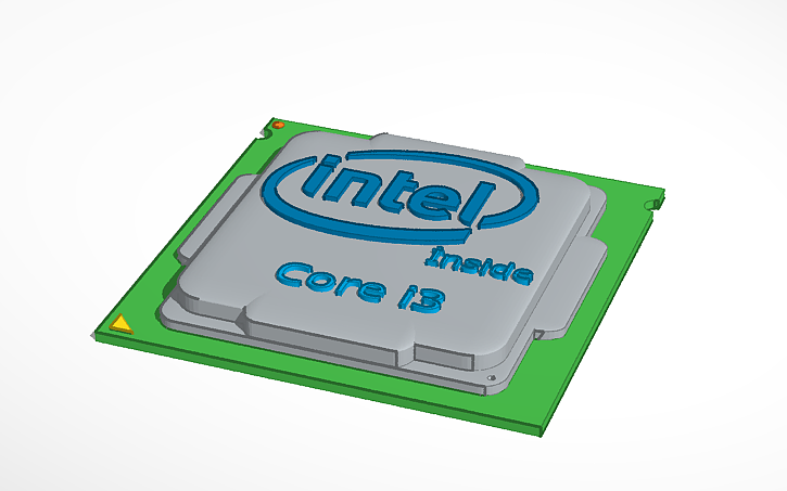3D design İntel Core i3 - Tinkercad