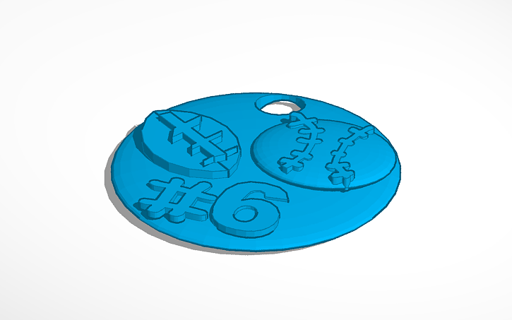 3D design key chane - Tinkercad