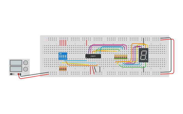 Circuit design 7 SEGMENT - Tinkercad
