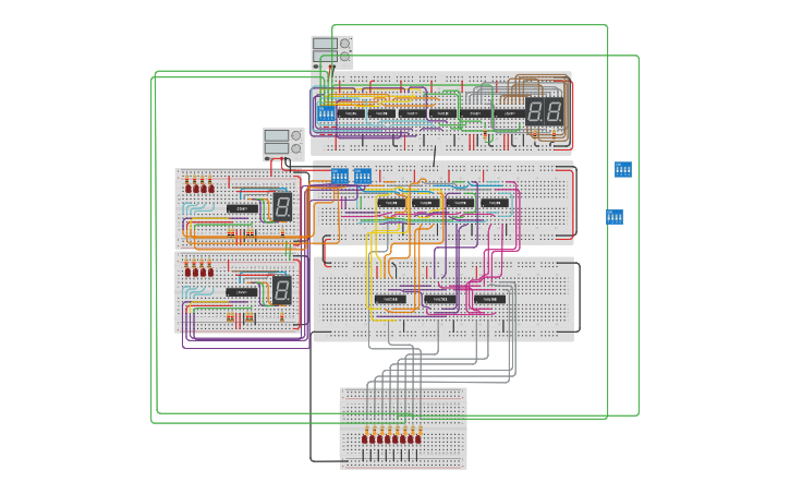 Circuit design VAZQUEZ TREJO-4-bit Binary Multiplier - Tinkercad