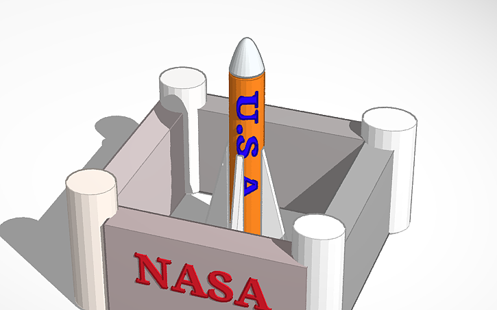 3D design Rocket - Tinkercad