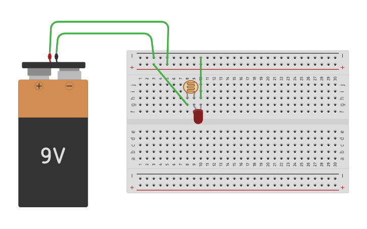 Circuit design LDR without transistor - Tinkercad