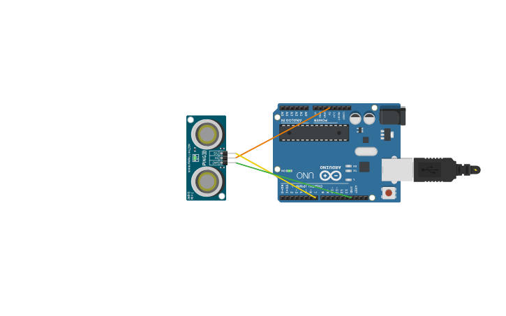 Circuit design Distance Sensor - Tinkercad