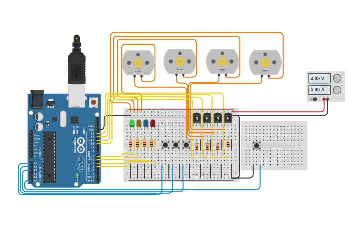 Circuit design Vending Machine - Tinkercad